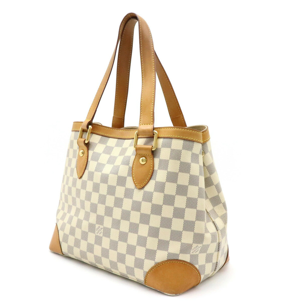 Louis Vuitton Tote Azur Damier Handbag Shoulder Hampstead White Bag White